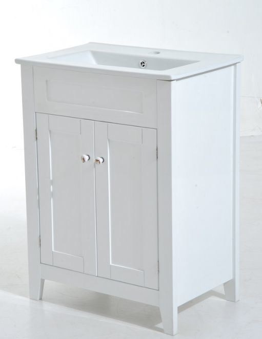 MDF Floor Mounted Bathroom White Color with Ceramic Handles