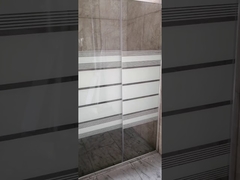 Two door shower screen with 5mm stripes glass