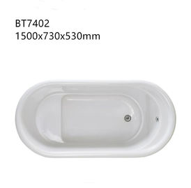Sanitary Ware Ellipse Modern Built-in Bathtub Acrylic Material White Color