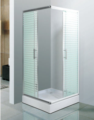 Sector Tray Shape Steam Shower Cabin With Square White Border Sliding Door